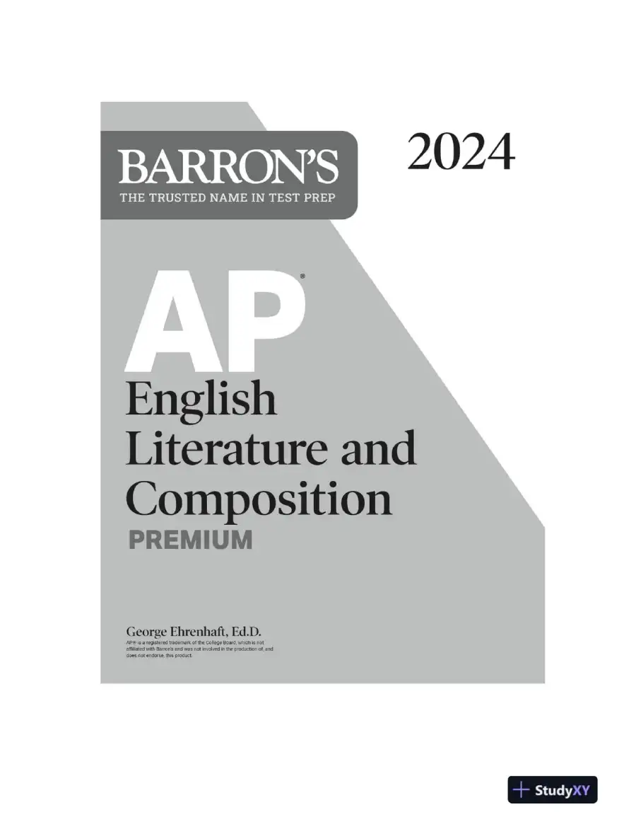 AP English Literature and Composition Premium, 2024: 8 Practice Tests + Comprehensive Review (2024), page 3