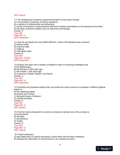 Test Bank for Research Methods: A Process of Inquiry, 9th Edition - Page 14 preview image