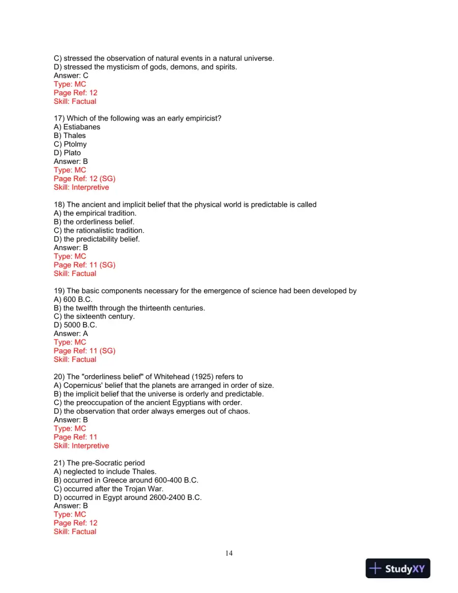Test Bank for Research Methods: A Process of Inquiry, 9th Edition, page 15