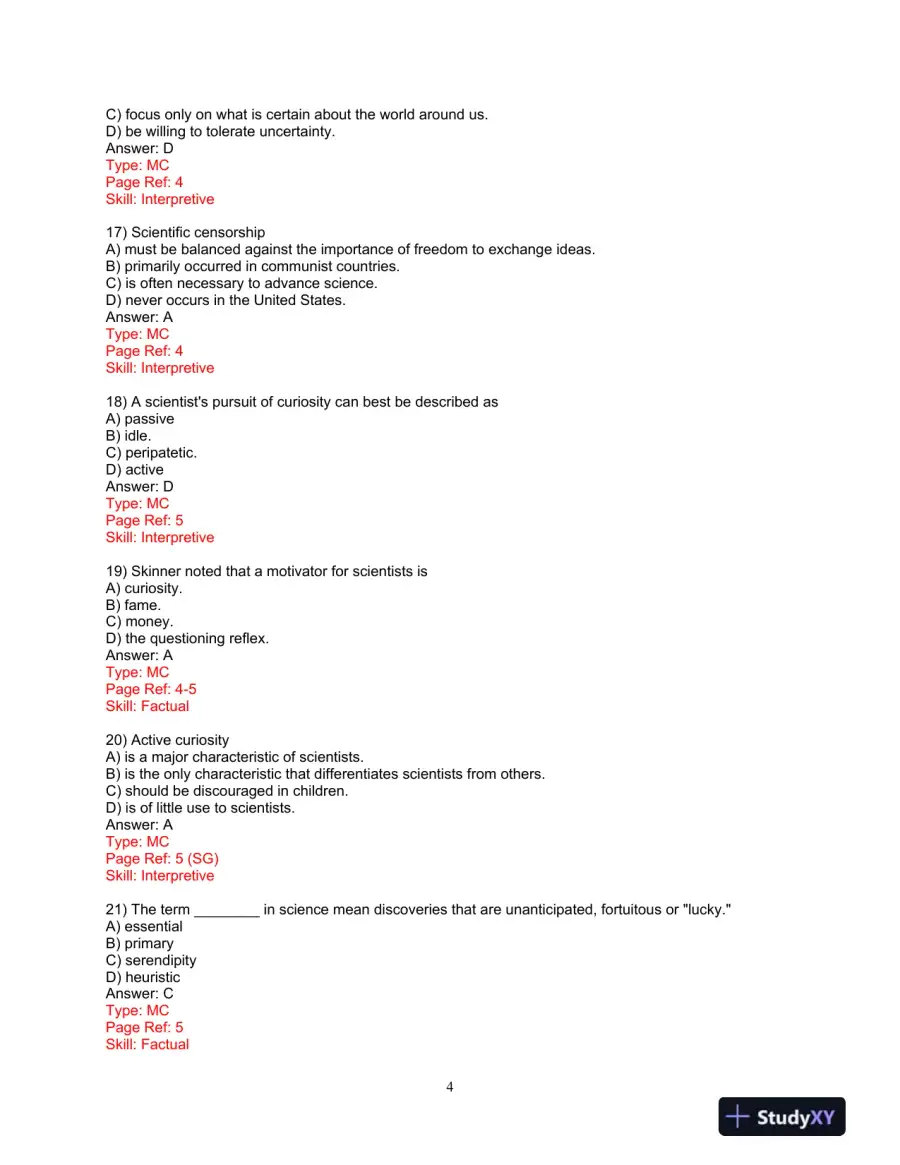 Test Bank for Research Methods: A Process of Inquiry, 9th Edition, page 5