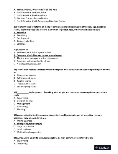 BUS 475 Final Exam Study Guide 2012 � Set 4 - Page 6 preview image