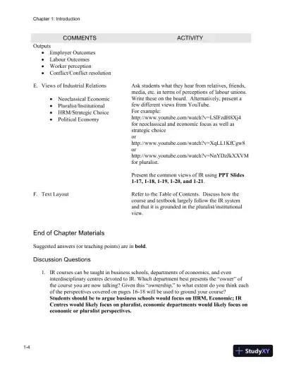Industrial Relations In Canada, Second Edition Solution Manual - Page 11 preview image