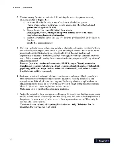 Industrial Relations In Canada, Second Edition Solution Manual - Page 13 preview image