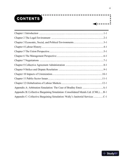 Industrial Relations In Canada, Second Edition Solution Manual - Page 3 preview image