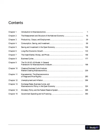 Solution Manual For Macroeconomics, 10th Edition - Page 3 preview image