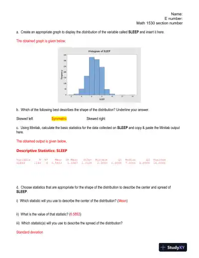 MATH 1530 Capstone Technology Project Summer 2015 - Page 6 preview image