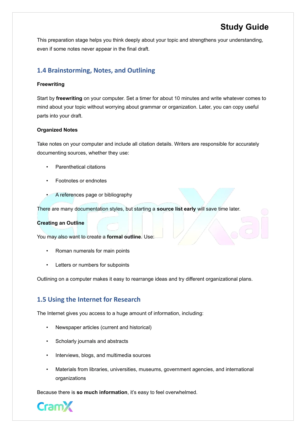 Writing - How to Research and Organize Your Writing - Page 2 preview image