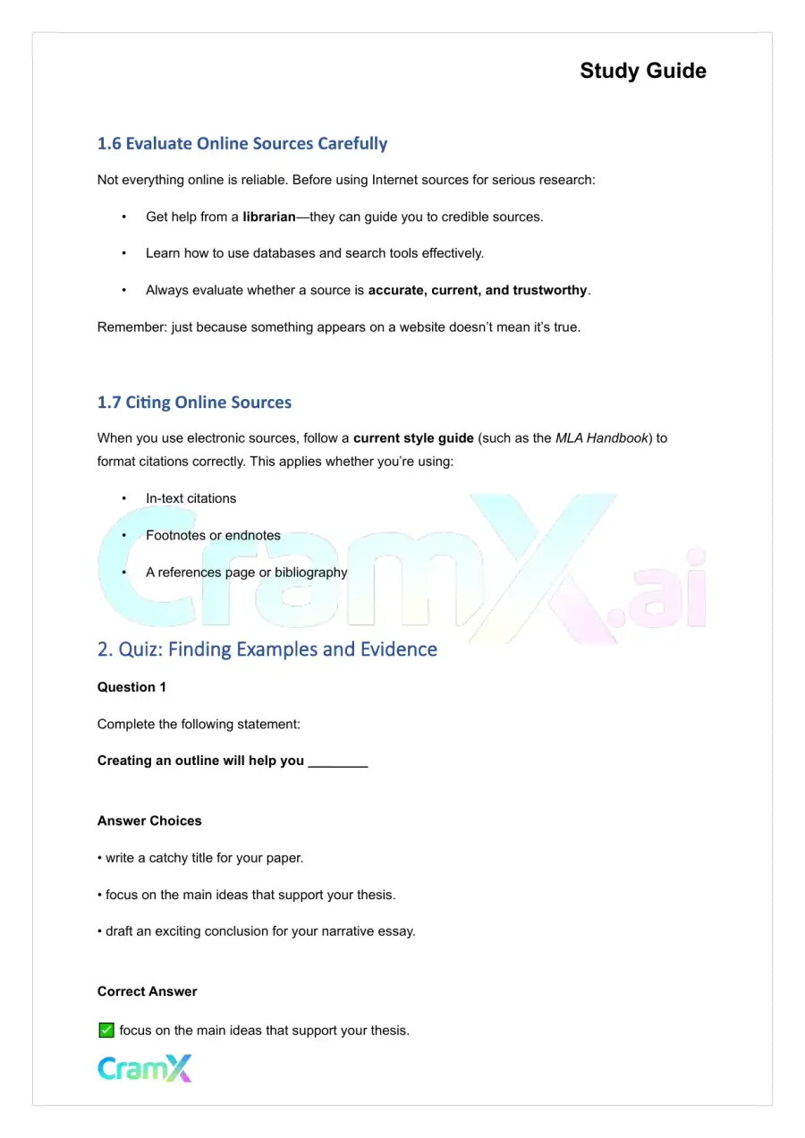 Writing - How to Research and Organize Your Writing, page 3