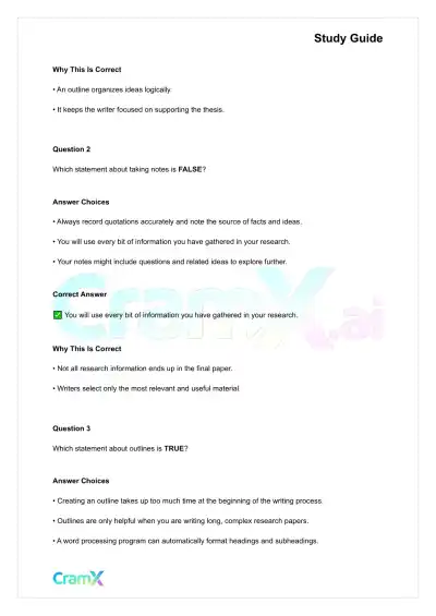 Writing - How to Research and Organize Your Writing - Page 4 preview image