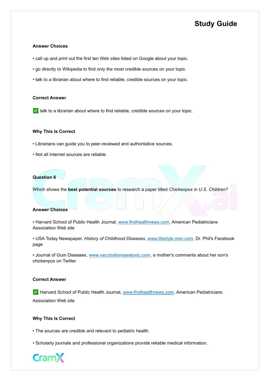 Writing - How to Research and Organize Your Writing, page 6