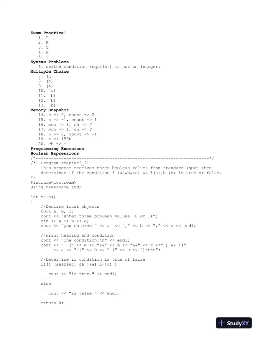 Solution Manual for Engineering Problem Solving With C++, 4th Edition, page 17