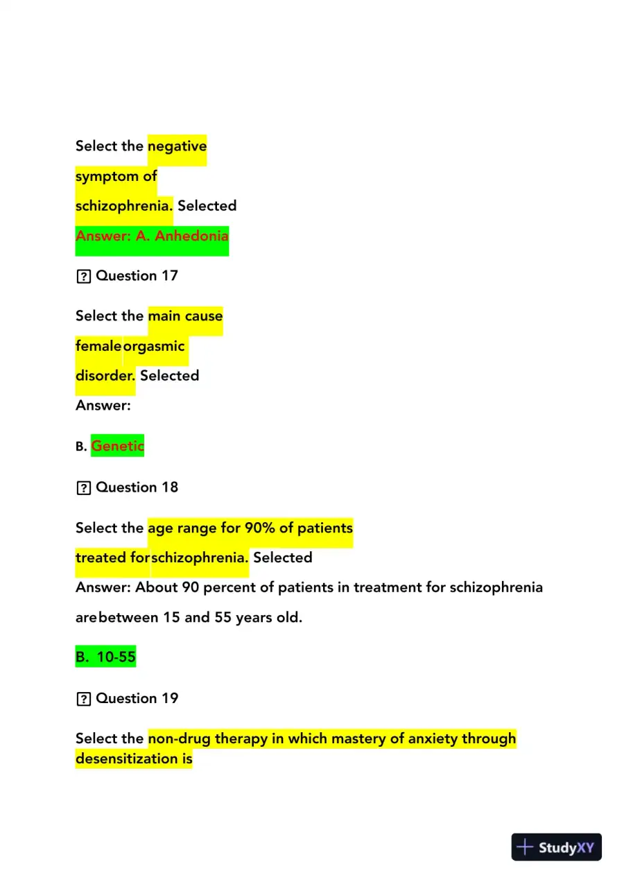 2023-2024 NRNP6635 Psychopathology Final Real Exam With Answers (210 Solved Questions), page 12