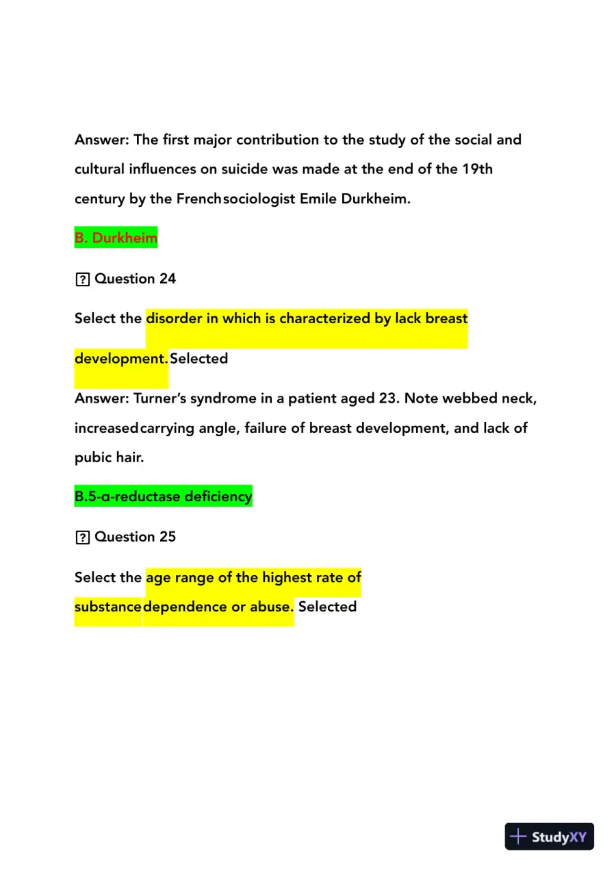 2023-2024 NRNP6635 Psychopathology Final Real Exam With Answers (210 Solved Questions), page 15