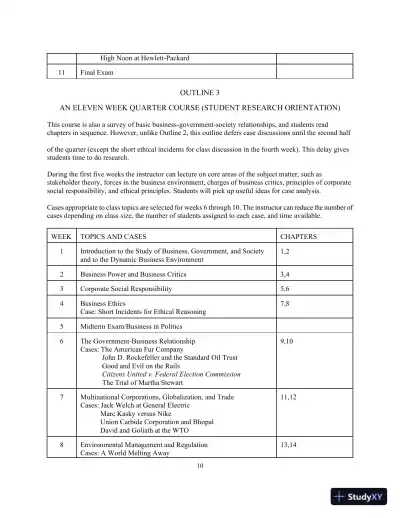 Lecture Notes For Business, Government, And Society: A Managerial Perspective, 13th Edition - Page 11 preview image
