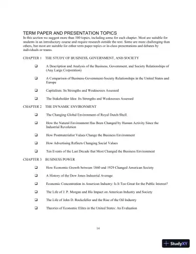Lecture Notes For Business, Government, And Society: A Managerial Perspective, 13th Edition - Page 15 preview image