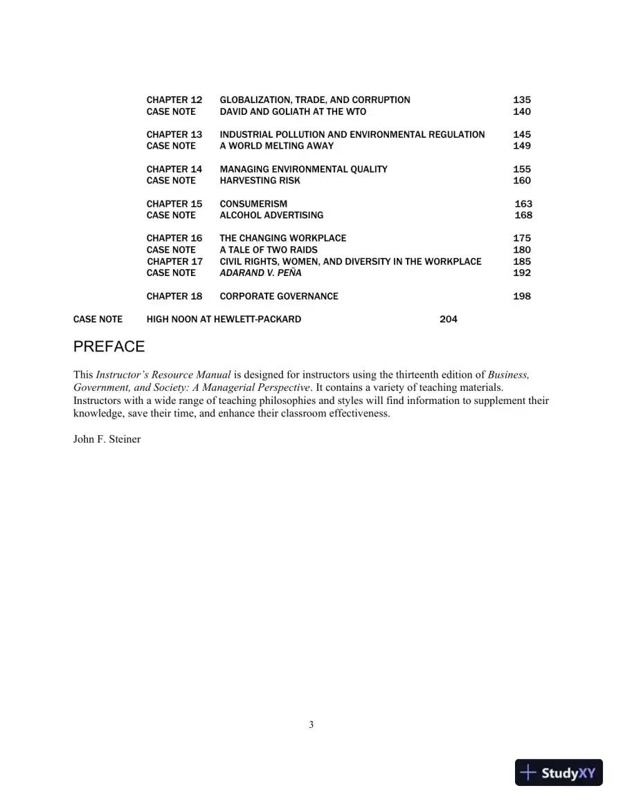 Lecture Notes For Business, Government, And Society: A Managerial Perspective, 13th Edition, page 4