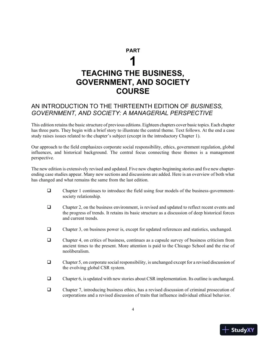 Lecture Notes For Business, Government, And Society: A Managerial Perspective, 13th Edition, page 5