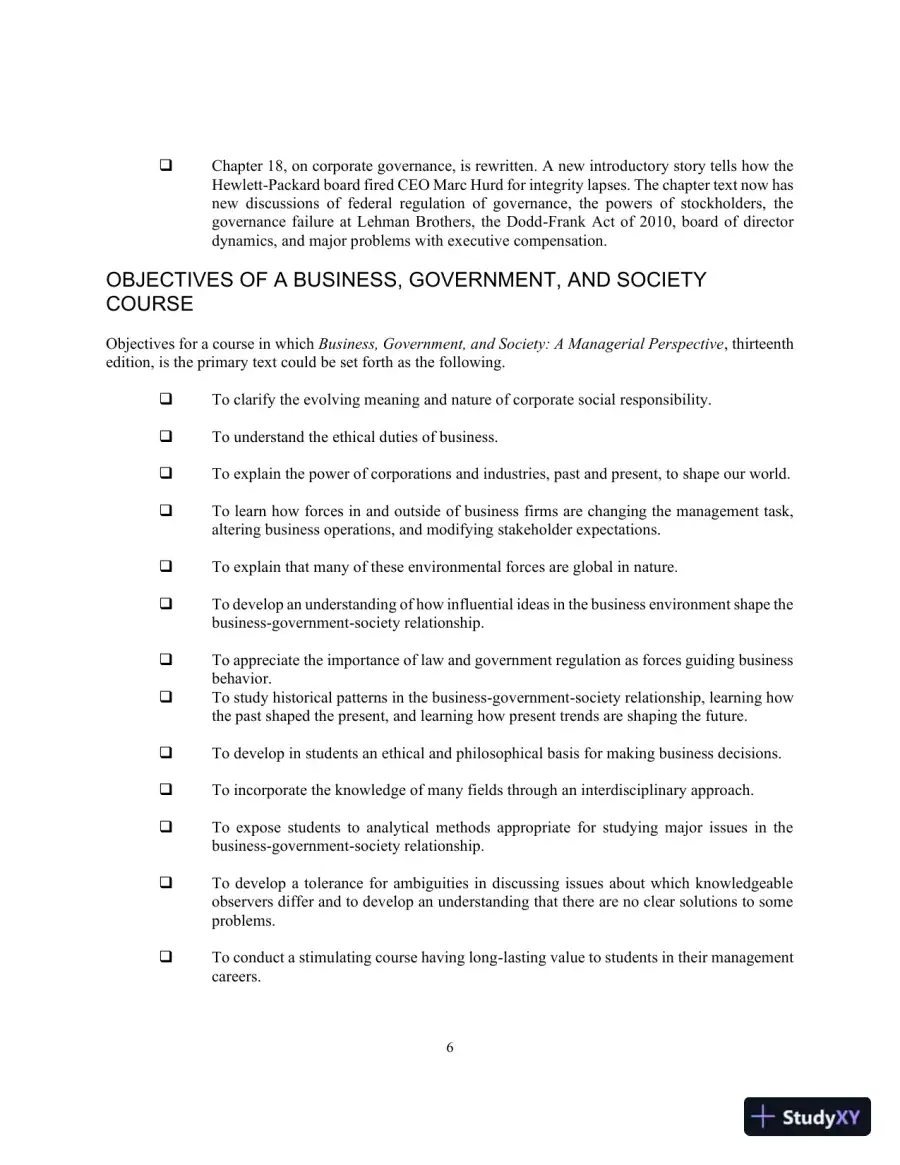 Lecture Notes For Business, Government, And Society: A Managerial Perspective, 13th Edition, page 7