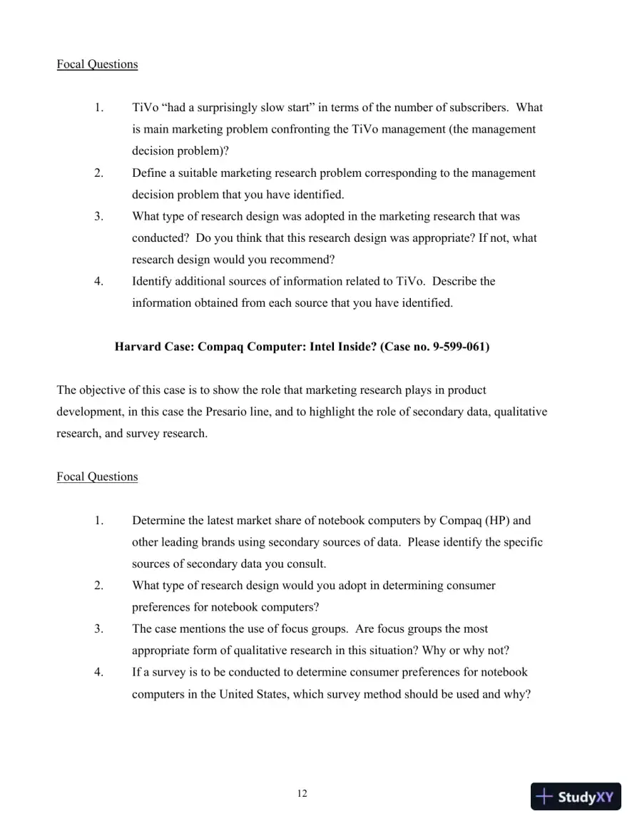 Marketing Research: An Applied Orientation, 7th Edition Solution Manual, page 14