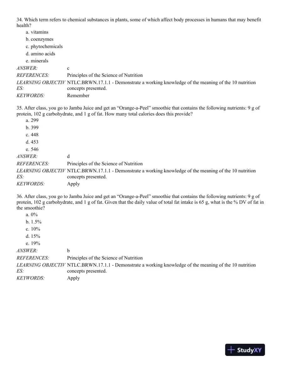 Nutrition Through the Life Cycle 6th Edition Test Bank, page 10