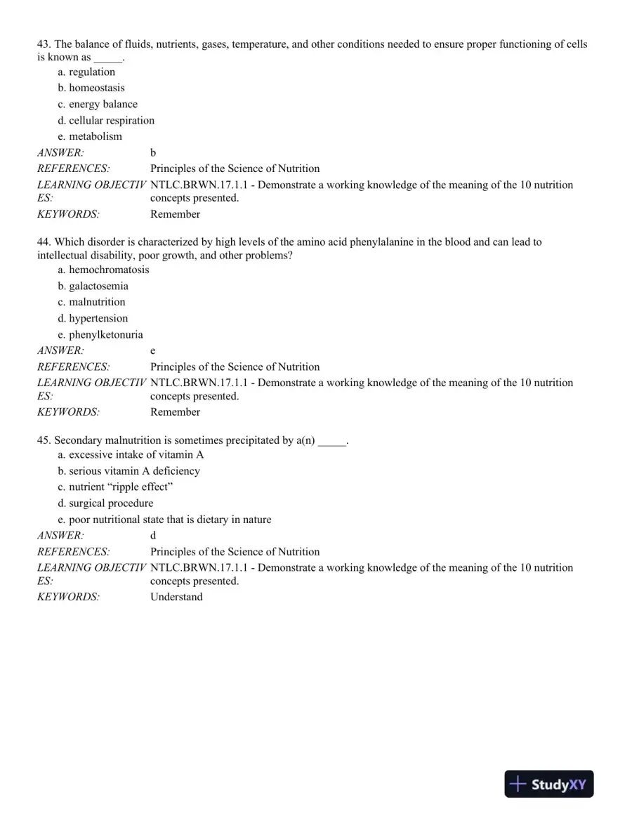 Nutrition Through the Life Cycle 6th Edition Test Bank, page 13