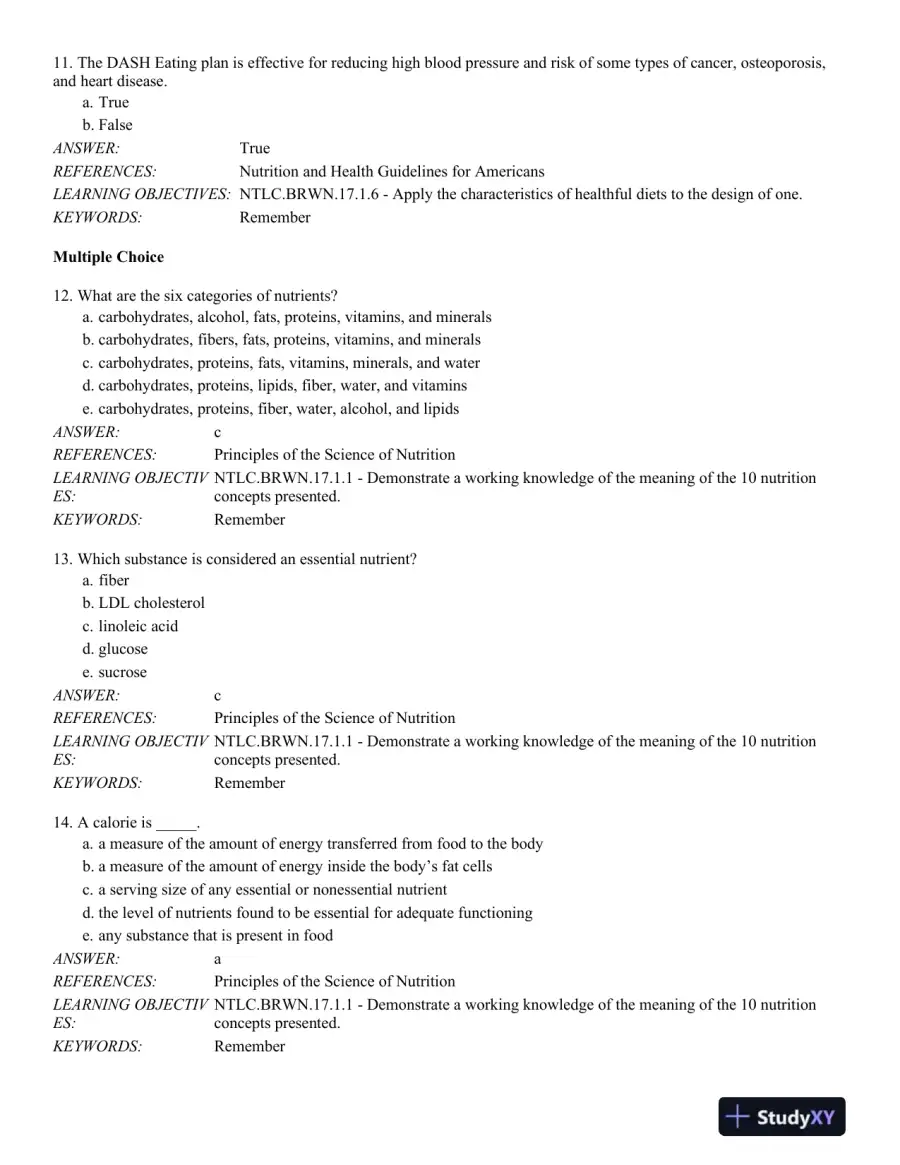 Nutrition Through the Life Cycle 6th Edition Test Bank, page 4