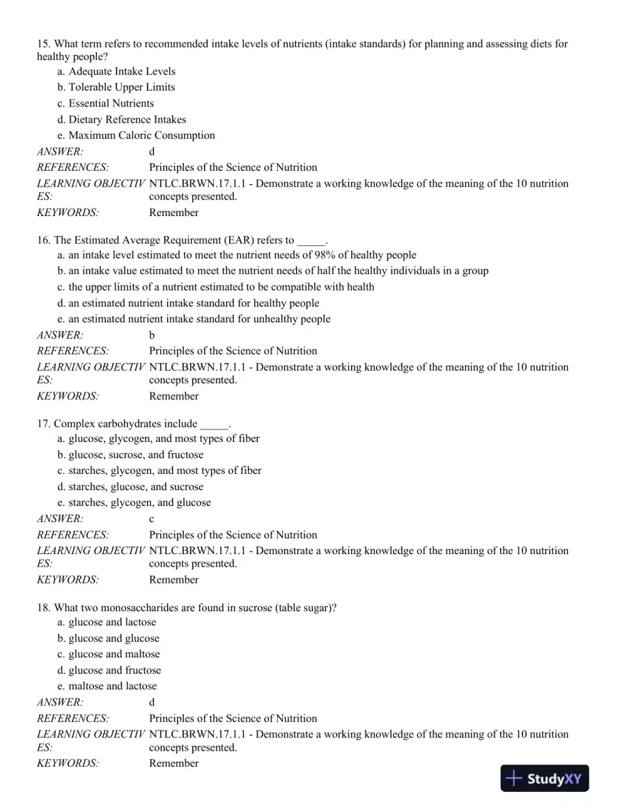 Nutrition Through the Life Cycle 6th Edition Test Bank, page 5