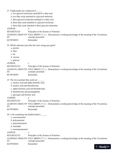 Nutrition Through the Life Cycle 6th Edition Test Bank - Page 7 preview image