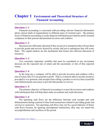 Solution Manual for Intermediate Accounting, 9th Edition - Page 1 preview image