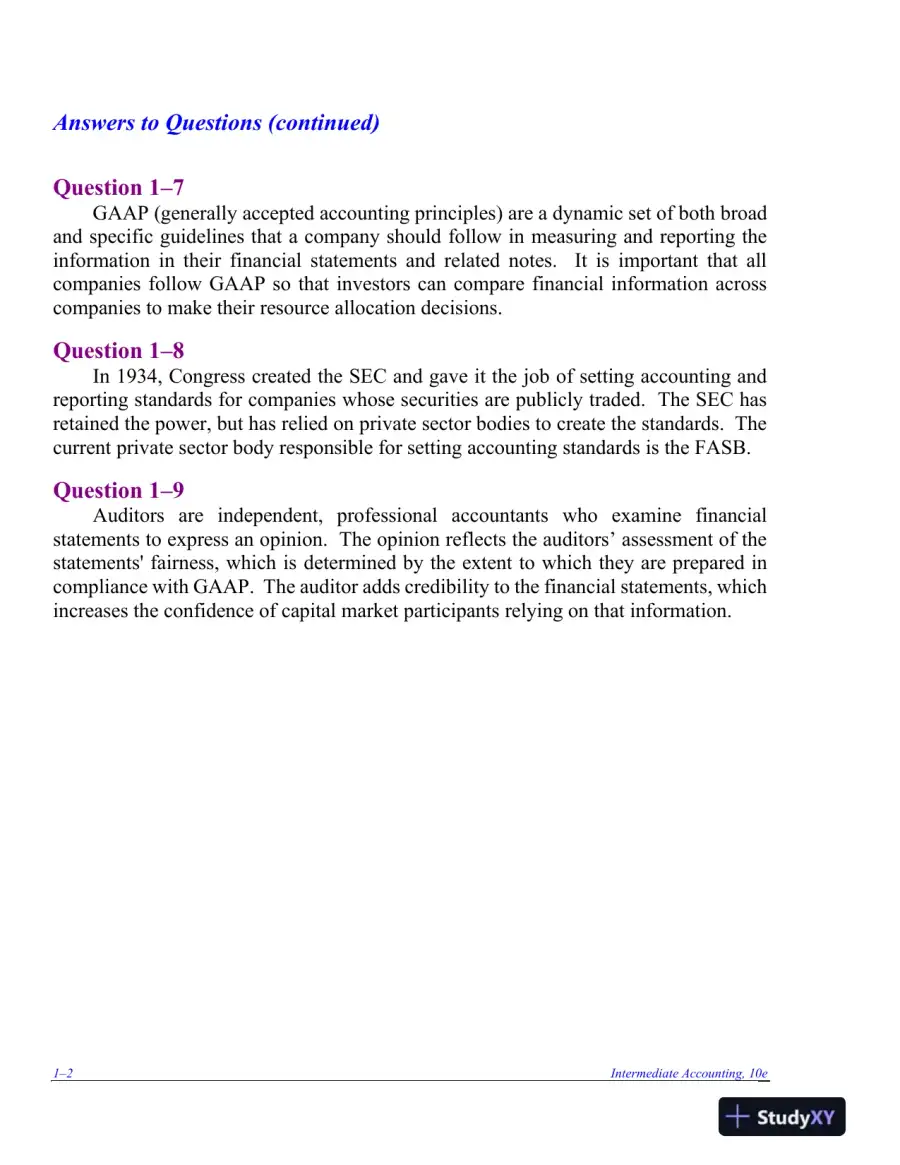 Solution Manual for Intermediate Accounting, 9th Edition, page 3