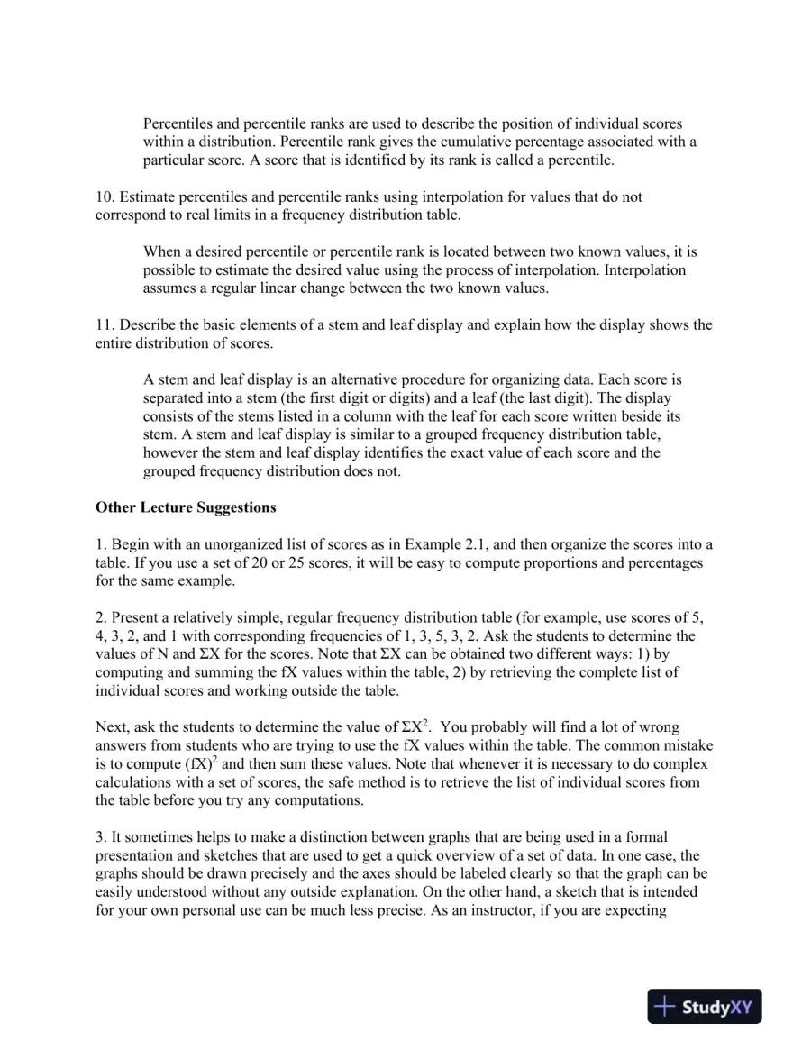 Statistics For The Behavioral Sciences, 10th Edition Solution Manual, page 10