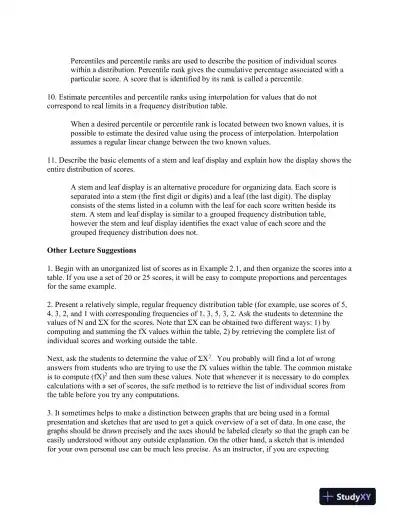 Statistics For The Behavioral Sciences, 10th Edition Solution Manual - Page 10 preview image