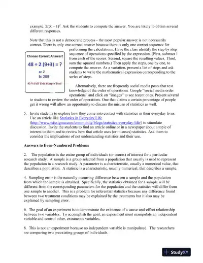 Statistics For The Behavioral Sciences, 10th Edition Solution Manual - Page 6 preview image