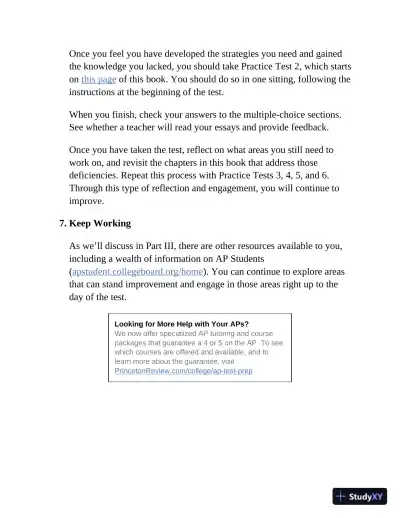 Princeton Review AP U.S. History Premium Prep : 6 Practice Tests (2023) - Page 24 preview image