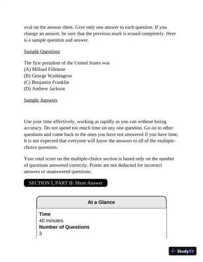 Princeton Review AP U.S. History Premium Prep : 6 Practice Tests (2023) - Page 28 preview image