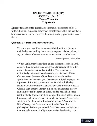 Princeton Review AP U.S. History Premium Prep : 6 Practice Tests (2023) - Page 30 preview image