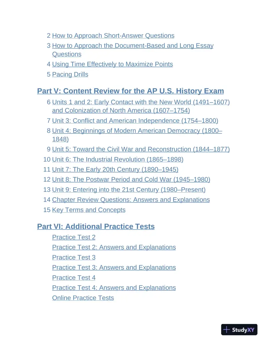 Princeton Review AP U.S. History Premium Prep : 6 Practice Tests (2023), page 8