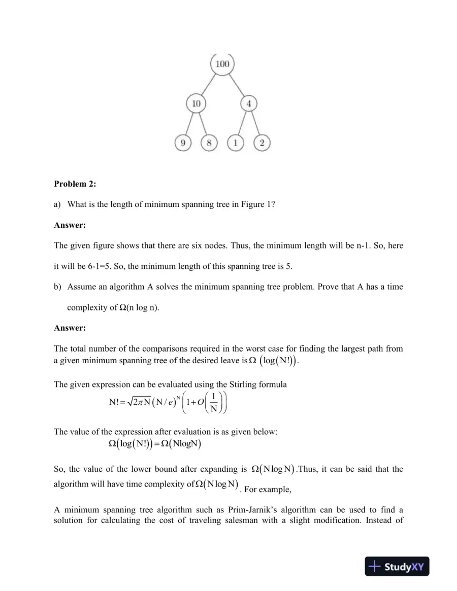 Analysis of Algorithms: Heapification, Minimum Spanning Tree, Inversions, Sorting, and Random-Select, page 3