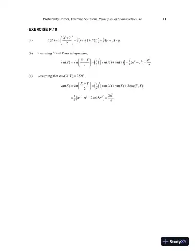 Principles Of Econometrics, 4th Edition Solution Manual - Page 14 preview image