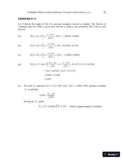 Principles Of Econometrics, 4th Edition Solution Manual - Page 15 preview image