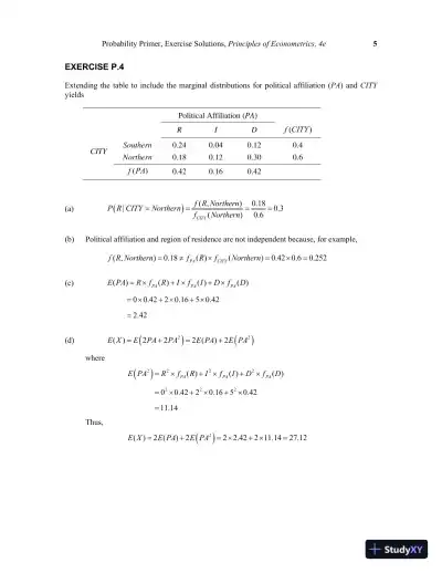 Principles Of Econometrics, 4th Edition Solution Manual - Page 8 preview image