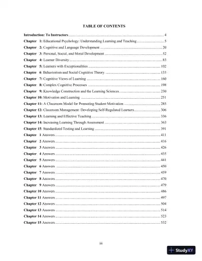 Test Bank for Using Educational Psychology in Teaching, 11th Edition - Page 3 preview image