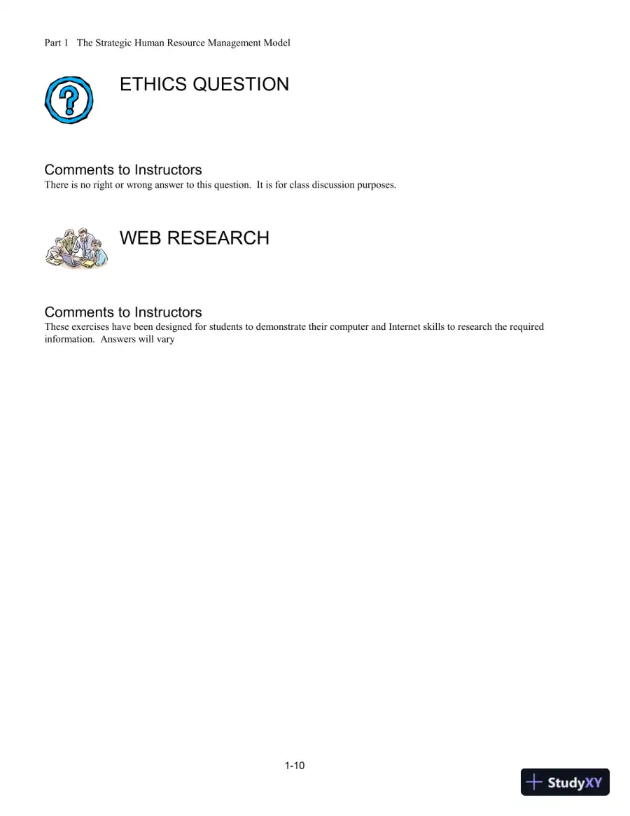 Canadian Human Resource Management, Mixed Media Product, 10th Edition Solution Manual, page 11