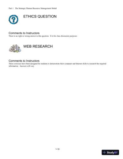 Canadian Human Resource Management, Mixed Media Product, 10th Edition Solution Manual - Page 11 preview image