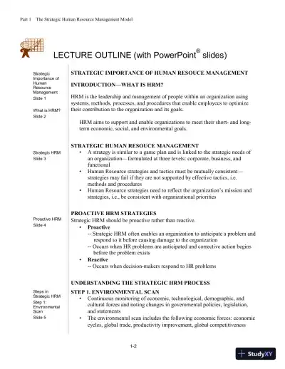 Canadian Human Resource Management, Mixed Media Product, 10th Edition Solution Manual - Page 3 preview image