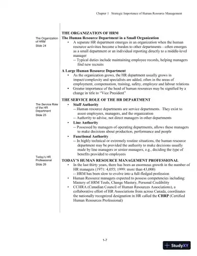 Canadian Human Resource Management, Mixed Media Product, 10th Edition Solution Manual - Page 8 preview image