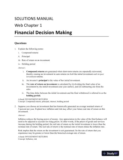 Solution Manual for Macroeconomics, 2nd Edition - Page 1 preview image