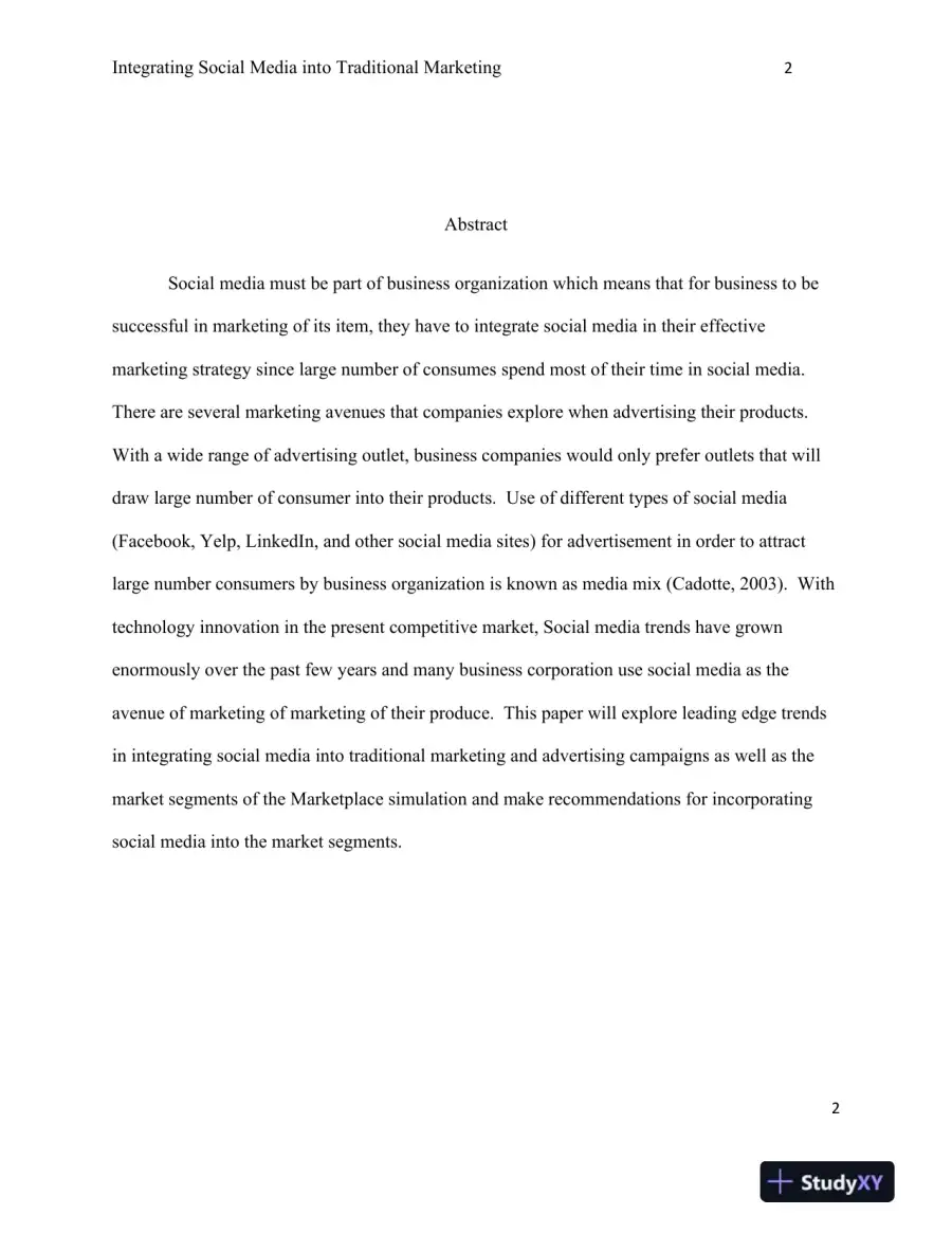 Integrating Social Media into Traditional Marketing, page 3