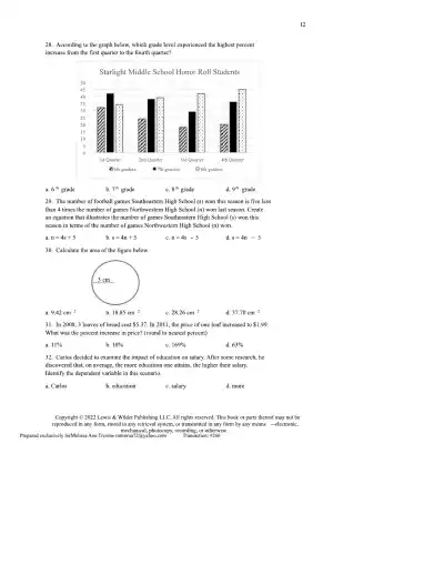 TEAS 7 Math Practice Test Edition 3 - Page 12 preview image