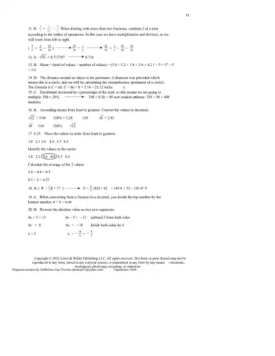 TEAS 7 Math Practice Test Edition 3 - Page 15 preview image
